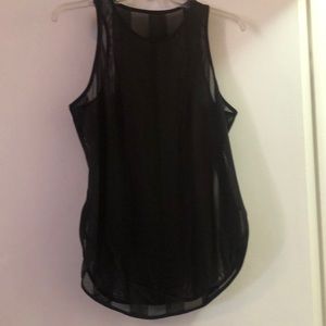 NWOT Black Mess Tank Top.